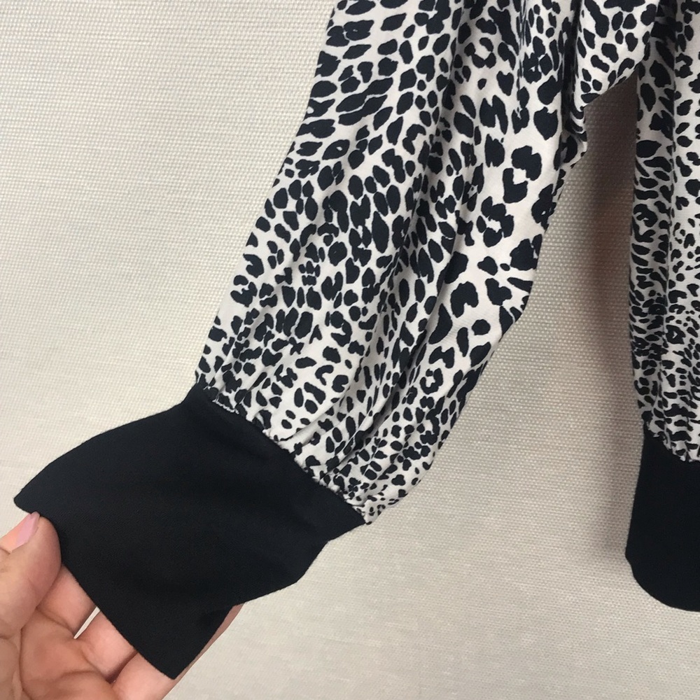 Zara Basic Lightweight Animal Print Top - image 3